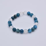 Bracelet Clarté & Communication - Apatite et Cristal de Roche