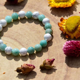 Bracelet Zen Harmonie - Howlite et Amazonite