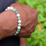Bracelet Zen Harmonie - Howlite et Amazonite