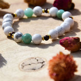 Bracelet Harmonie Zen - Howlite, Amazonite et Bois de Santal