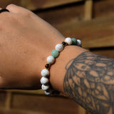 Bracelet Harmonie Zen - Howlite, Amazonite et Bois de Santal