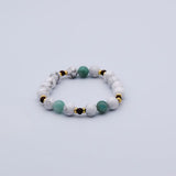 Bracelet Harmonie Zen - Howlite, Amazonite et Bois de Santal