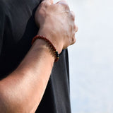 Bracelet Force & Stabilité - Jaspe Rouge et Onyx Noir