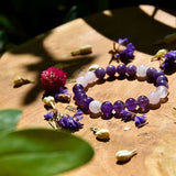 Bracelet Douce Nuit - Lépidolite, Améthyste et Quartz Rose