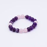 Bracelet Douce Nuit - Lépidolite, Améthyste et Quartz Rose