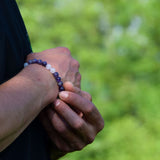 Bracelet Douce Nuit - Lépidolite, Améthyste et Quartz Rose