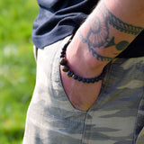 Bracelet Force Intérieure - Œil de Tigre et Pierre de Lave