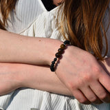 Bracelet Force Intérieure - Œil de Tigre et Pierre de Lave