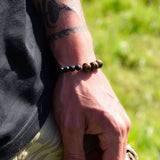 Bracelet Force Intérieure - Œil de Tigre et Pierre de Lave