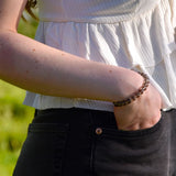 Bracelet Pensée Positive - Quartz Fumé