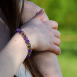 Bracelet Tempérance - Quartz Fumé et Améthyste