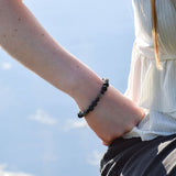 Bracelet Intuition & Ancrage - Onyx noir, Labradorite et Pierre de Lave