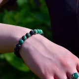 Bracelet Talisman & Chance - Turquoise Africaine et Pierre de Lave