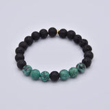 Bracelet Talisman & Chance - Turquoise Africaine et Pierre de Lave