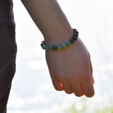 Bracelet Talisman & Chance - Turquoise Africaine et Pierre de Lave