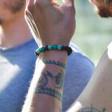 Bracelet Talisman & Chance - Turquoise Africaine et Pierre de Lave