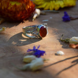 Bague en Cornaline ovale