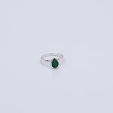 Bague en Emeraude goutte