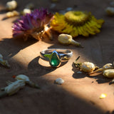 Bague en Emeraude goutte