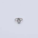 Bague en Pierre de lune goutte ornée
