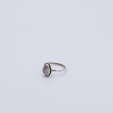 Bague en Quartz rose goutte ornée