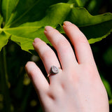 Bague en Quartz rose goutte ornée