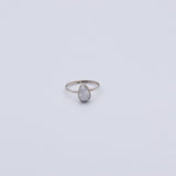 Bague en Pierre de lune goutte simple