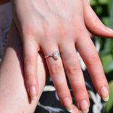 Bague en Pierre de lune goutte simple