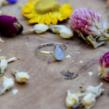 Bague en Pierre de lune goutte simple