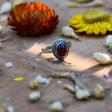 Bague en Grenat ovale
