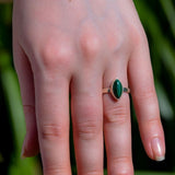 Bague en Malachite marquise