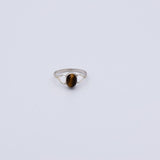 Bague en Œil de tigre ovale