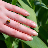 Bague en Œil de tigre ovale