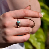 Bague en Amazonite ovale simple