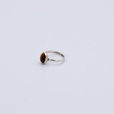 Bague en Oeil de tigre ovale simple