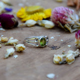 Bague en Péridot ovale