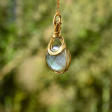 Collier Aura Dorée - Labradorite