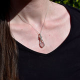 Collier Rosée d'Argent - Quartz rose