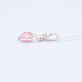 Collier Rosée d'Argent - Quartz rose