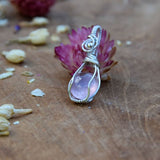 Collier Rosée d'Argent - Quartz rose