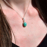 Pendentif ovale en Amazonite