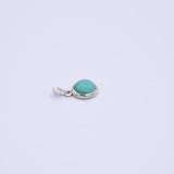 Pendentif ovale en Amazonite