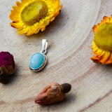 Pendentif ovale en Amazonite