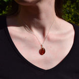 Pendentif ovale en Ambre