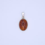 Pendentif ovale en Ambre