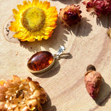 Pendentif ovale en Ambre
