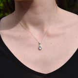 Pendentif Aigue marine goutte simple