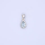 Pendentif Aigue marine goutte simple