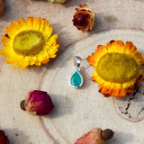 Pendentif Emeraude goutte simple