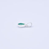 Pendentif Emeraude goutte simple